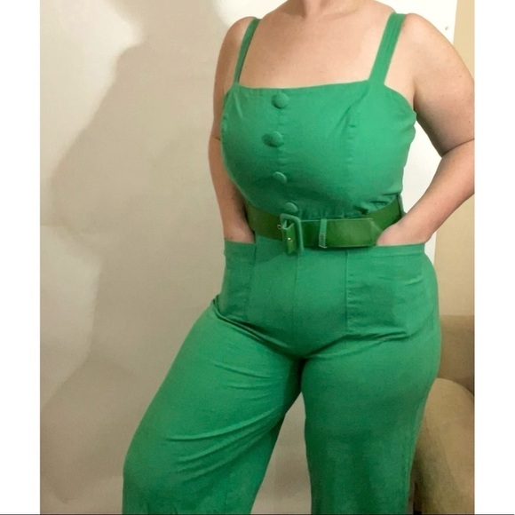 Collectif Vintage Olympia 50s Women's Marlene Jumpsuit - Picture 9 of 10